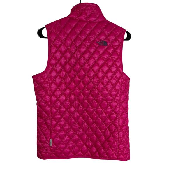 North Face Thermoball Puffer Vest Jacket Pink Womens Medium Quilted Outdoors Zip - Picture 2 of 10